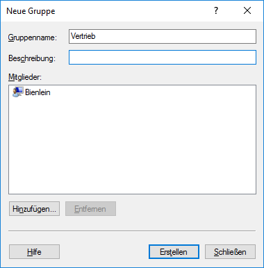 Windows-Gruppe Vertrieb